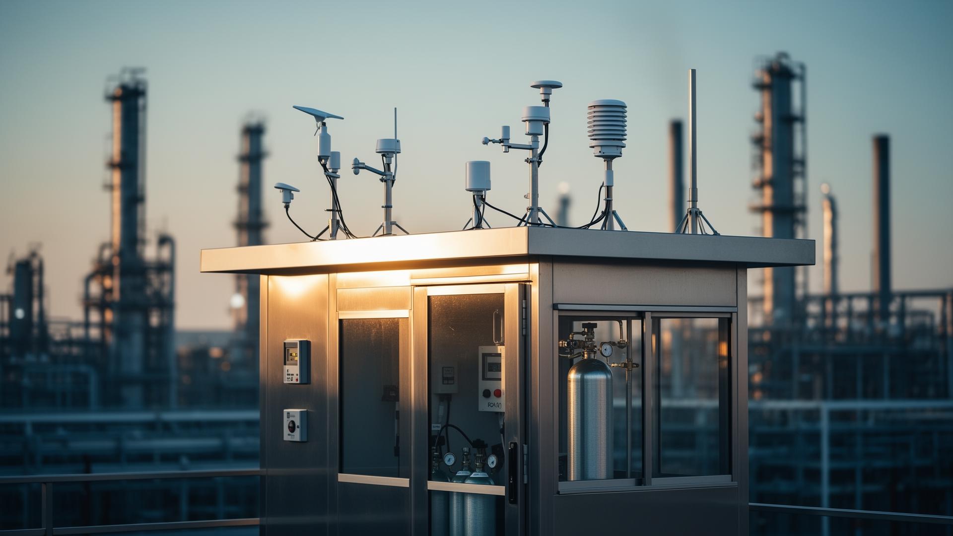 AESST CAAQMS monitoring station deployed at a plant fenceline